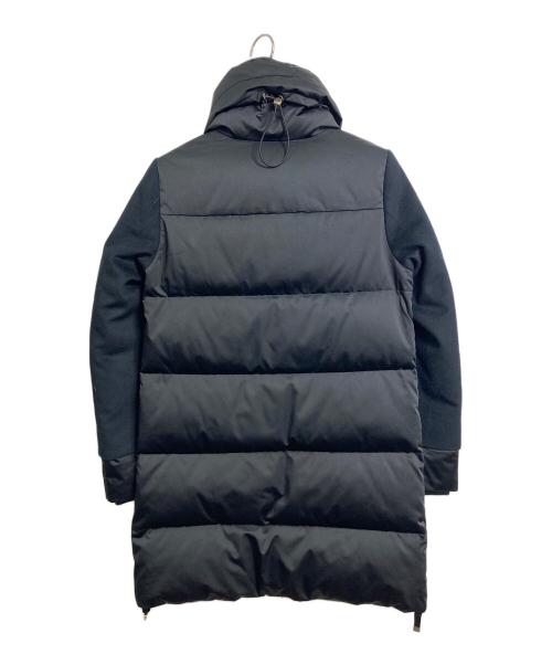 DUNO（デュノ）duno (デュノ) ダウンコート　ロングコート　アウター　ダブルジップ ブラック サイズ:40の古着・服飾アイテム