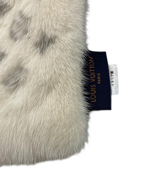 LOUIS VUITTON（ルイ ヴィトン）LOUIS VUITTON (ルイ ヴィトン) エシャルプ・モノグラミンク　モノグラム　マフラー　イタリア製 ホワイト サイズ:実寸参照の古着・服飾アイテム