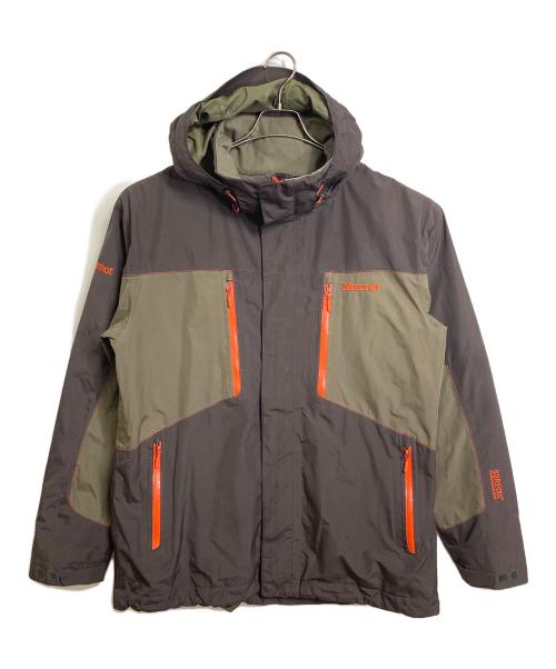 MARMOT（マーモット）MARMOT (マーモット) GORE-TEX マウンテンパーカー　アウター　スポーツ　アウトドア オリーブ×オレンジ サイズ:XLの古着・服飾アイテム
