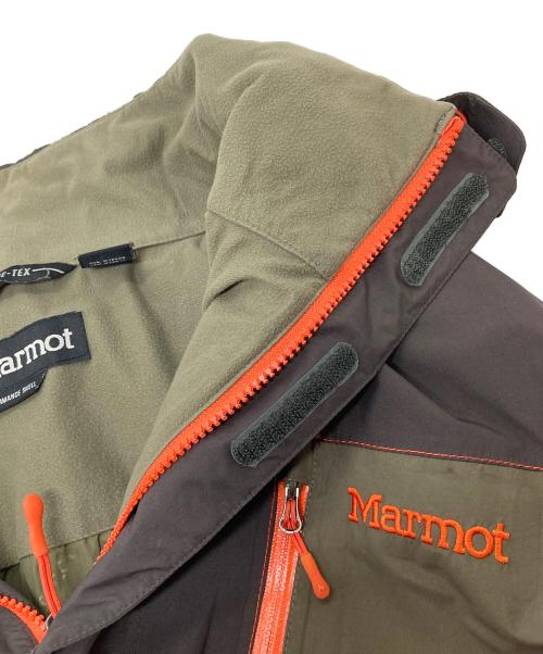 MARMOT（マーモット）MARMOT (マーモット) GORE-TEX マウンテンパーカー　アウター　スポーツ　アウトドア オリーブ×オレンジ サイズ:XLの古着・服飾アイテム