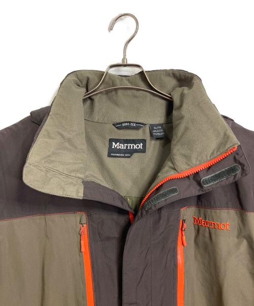 MARMOT（マーモット）MARMOT (マーモット) GORE-TEX マウンテンパーカー　アウター　スポーツ　アウトドア オリーブ×オレンジ サイズ:XLの古着・服飾アイテム