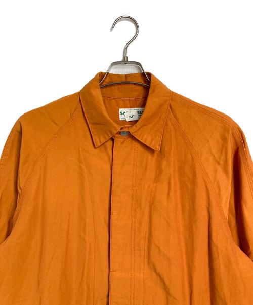 SASSAFRAS（ササフラス）SASSAFRAS (ササフラス) FALL LEAF COAT フォールリーフコート 60/40クロス オレンジ サイズ:Lの古着・服飾アイテム