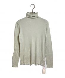 ticca（ティッカ）の古着「ウールシルクボトルネックプルオーバー　DRESSTERIOR取扱」｜グリーン