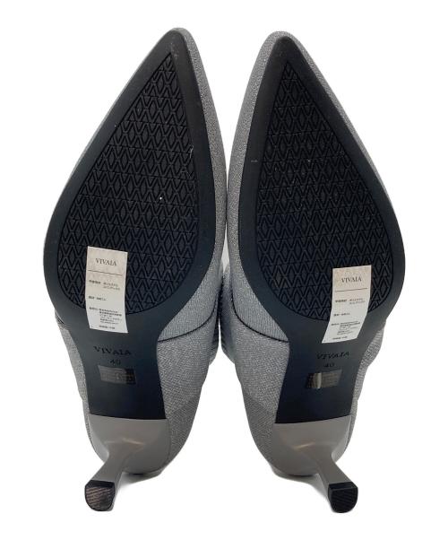 VIVAIA（ビバイア）vivaia (ビバイア) ポインテッドトゥ 撥水加工 アンクル ヒールブーツ　ショートブーツ グレー サイズ:40の古着・服飾アイテム