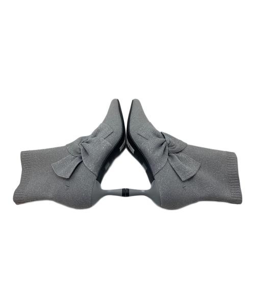 VIVAIA（ビバイア）vivaia (ビバイア) ポインテッドトゥ 撥水加工 アンクル ヒールブーツ　ショートブーツ グレー サイズ:40の古着・服飾アイテム