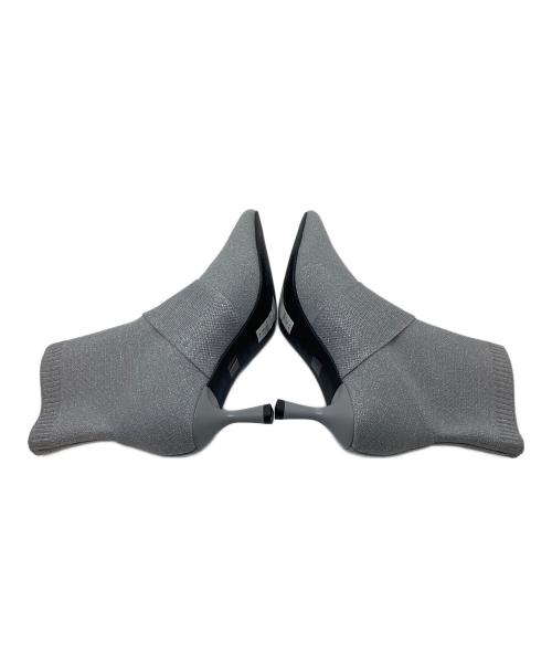 VIVAIA（ビバイア）vivaia (ビバイア) ポインテッドトゥ 撥水加工 アンクル ヒールブーツ　ショートブーツ グレー サイズ:40の古着・服飾アイテム