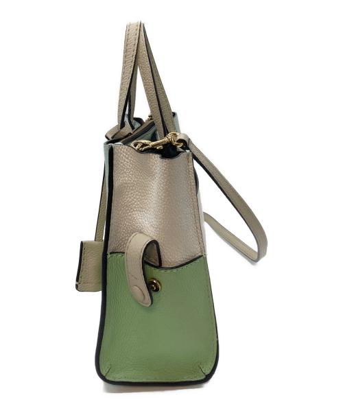 MARC JACOBS（マークジェイコブズ）MARC JACOBS (マークジェイコブズ) ショルダーバッグハンドバッグ　カーフレザーバッグ　2WAY ブルー×グリーン サイズ:実寸参照の古着・服飾アイテム