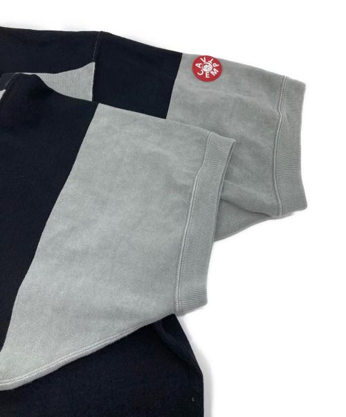 C.E（シーイー）C.E (シーイー) cavempt OVERDYE STRIPE S/S CREW NECK 半袖カットソー　日本製 グレー×ブラック サイズ:L 未使用品の古着・服飾アイテム