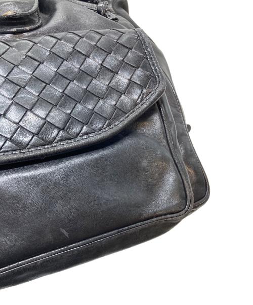 BOTTEGA VENETA（ボッテガベネタ）BOTTEGA VENETA (ボッテガベネタ) イントレチャートレザーミニリュック　旧タグ ブラック サイズ:実寸参照の古着・服飾アイテム