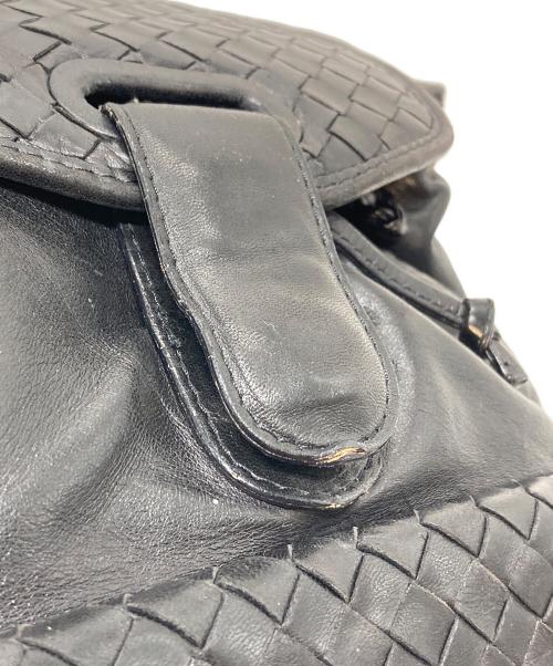 BOTTEGA VENETA（ボッテガベネタ）BOTTEGA VENETA (ボッテガベネタ) イントレチャートレザーミニリュック　旧タグ ブラック サイズ:実寸参照の古着・服飾アイテム