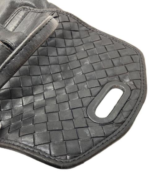 BOTTEGA VENETA（ボッテガベネタ）BOTTEGA VENETA (ボッテガベネタ) イントレチャートレザーミニリュック　旧タグ ブラック サイズ:実寸参照の古着・服飾アイテム