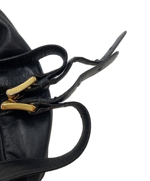 BOTTEGA VENETA（ボッテガベネタ）BOTTEGA VENETA (ボッテガベネタ) イントレチャートレザーミニリュック　旧タグ ブラック サイズ:実寸参照の古着・服飾アイテム