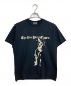 Hysteric Glamour×ONE PIECEヒステリックグラマー×ワンピース）の古着「半袖Tシャツ NICO ROBIN TIMES ニコロビン　半袖カットソー　Tシャツ　Tee  ワンピース　日本製」｜ブラック