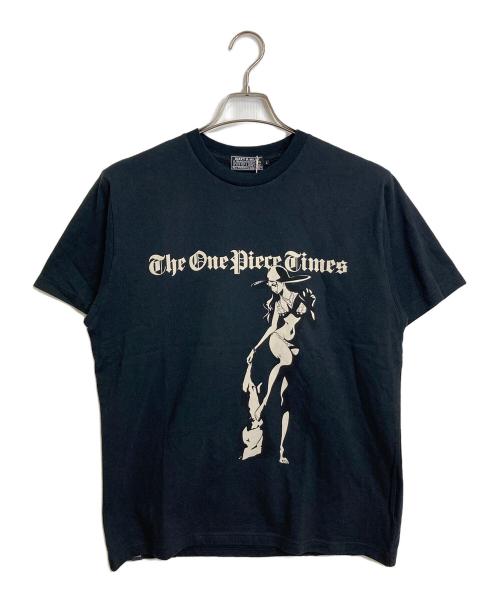 Hysteric Glamour（ヒステリックグラマー）Hysteric Glamour ONE PIECE (ワンピース) 半袖Tシャツ NICO ROBIN TIMES ニコロビン　半袖カットソー　Tシャツ　Tee  ワンピース　日本製 ブラック サイズ:L 未使用品の古着・服飾アイテム