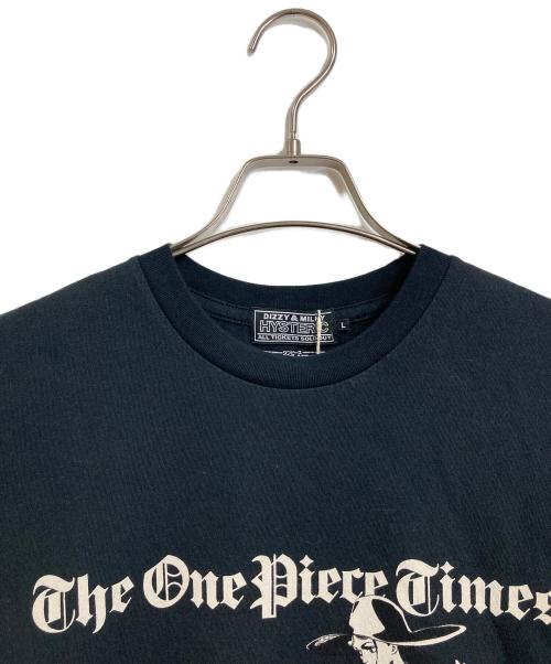 Hysteric Glamour（ヒステリックグラマー）Hysteric Glamour ONE PIECE (ワンピース) 半袖Tシャツ NICO ROBIN TIMES ニコロビン　半袖カットソー　Tシャツ　Tee  ワンピース　日本製 ブラック サイズ:L 未使用品の古着・服飾アイテム