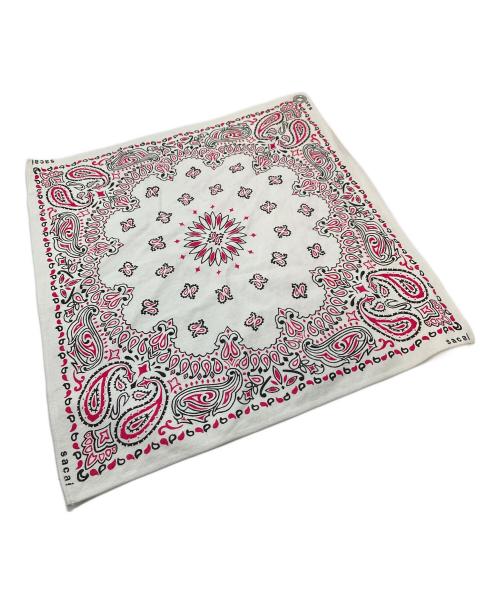 sacai（サカイ）sacai (サカイ) Bandana Set バンダナセット カラビナ付き パープル×レッド サイズ:実寸参照の古着・服飾アイテム
