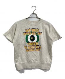 A BATHING APE（ア ベイシング エイプ）の古着「ラグランスウェット半袖スウェット　日本製　NIGO期」｜グレー