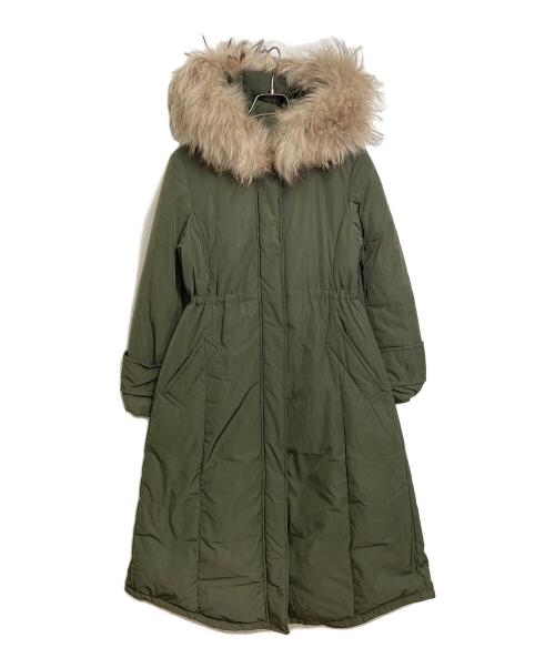 Diagram GRACE CONTINENTAL（ダイアグラム グレースコンチネンタル）Diagram GRACE CONTINENTAL (ダイアグラム グレースコンチネンタル) ロングモッズダウンコート　ロングコート　ロングダウンコート　モッズコート　アウター　ダブルジップ カーキ サイズ:36の古着・服飾アイテム