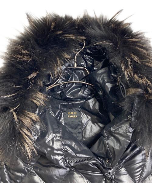 TATRAS（タトラス）TATRAS (タトラス) ラクーンファーダウンコート　ダウンコート　ロングコート　アウター　ダブルジップ ブラック サイズ:02の古着・服飾アイテム