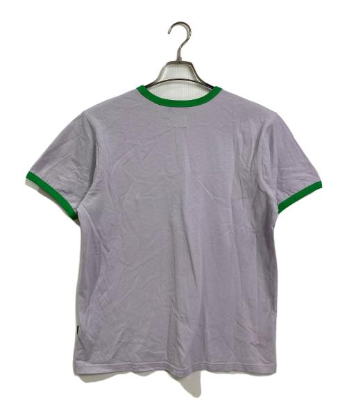 Heaven by Marc Jacobs（ヘブンバイマークジェイコブス）Heaven by Marc Jacobs (ヘブンバイマークジェイコブス) リンガーTシャツ　半袖カットソー　Tシャツ　Tee グリーン×パープル サイズ: Sの古着・服飾アイテム