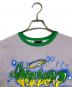 Heaven by Marc Jacobs (ヘブンバイマークジェイコブス) リンガーTシャツ　半袖カットソー　Tシャツ　Tee グリーン×パープル サイズ: S：6000円