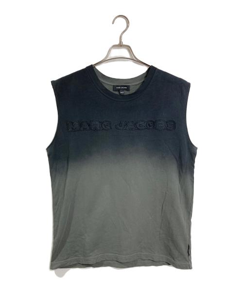 MARC JACOBS（マークジェイコブス）MARC JACOBS (マークジェイコブス) グランジスプレーノースリーブカットソー ブラック×グレー サイズ:XS/Sの古着・服飾アイテム