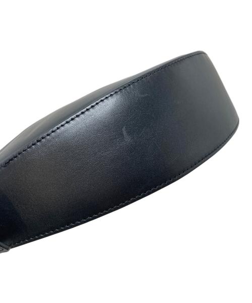 2.718（ニーテンナナイチハチ）2.718 (ニーテンナナイチハチ) ハーフムーン型ワンショルダーバッグ　レザーバッグ　ハンドバッグ ブラック サイズ:実寸参照の古着・服飾アイテム