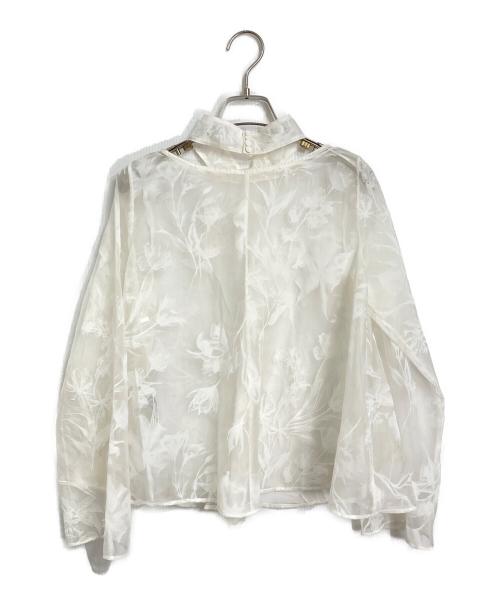 CELFORD（セルフォード）CELFORD (セルフォード) フラワーフロッキーブラウス　25年モデル ホワイト サイズ:FREEの古着・服飾アイテム