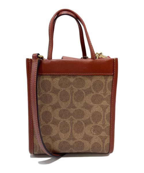 COACH（コーチ）COACH (コーチ) ミニカシントートバッグ　ミニバッグ　ハンドバッグ　トートバッグ ブラウン サイズ:実寸参照の古着・服飾アイテム