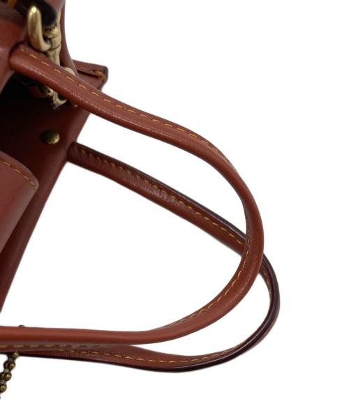 COACH（コーチ）COACH (コーチ) ミニカシントートバッグ　ミニバッグ　ハンドバッグ　トートバッグ ブラウン サイズ:実寸参照の古着・服飾アイテム
