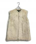 RALPH LAURENラルフローレン）の古着「ムートンファーベスト　ジレ　2ポケット　USA製」｜グレー
