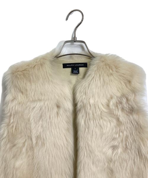 RALPH LAUREN（ラルフローレン）RALPH LAUREN (ラルフローレン) ムートンファーベスト　ジレ　2ポケット　USA製 グレー サイズ:Mの古着・服飾アイテム