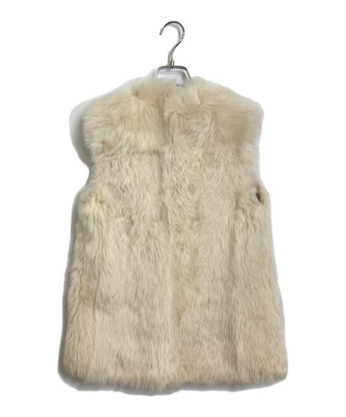 RALPH LAUREN（ラルフローレン）RALPH LAUREN (ラルフローレン) ムートンファーベスト　ジレ　2ポケット　USA製 グレー サイズ:Mの古着・服飾アイテム
