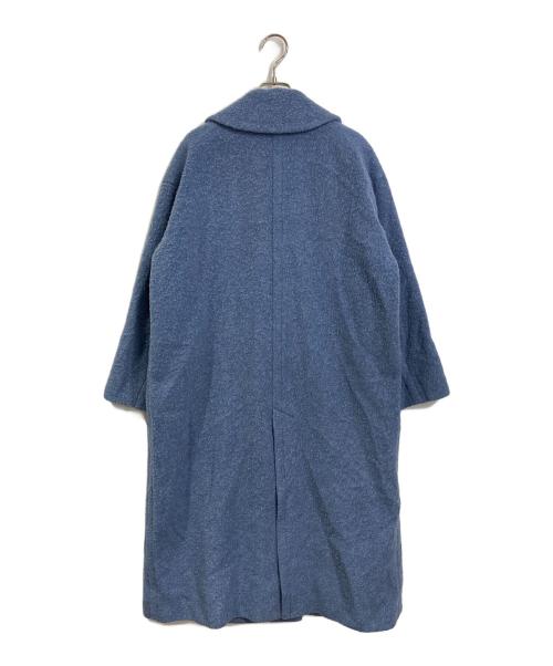 Demi-Luxe Beams（デミルクス ビームス）Demi-Luxe BEAMS (デミルクス ビームス) ナッピングウール ダブルブレストコート スカイブルー サイズ:36の古着・服飾アイテム