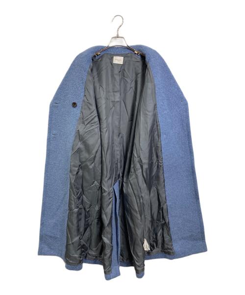 Demi-Luxe Beams（デミルクス ビームス）Demi-Luxe BEAMS (デミルクス ビームス) ナッピングウール ダブルブレストコート スカイブルー サイズ:36の古着・服飾アイテム
