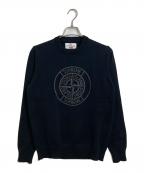 SUPREME×STONE ISLANDシュプリーム×ストーンアイランド）の古着「16SS Reflective Compass Sweater リフレクトコンパスロゴニット」｜ブラック