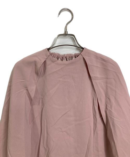 BACCA（バッカ）BACCA (バッカ) ジョーゼットサテン 2WAYポンチョブラウス ピンク サイズ:36の古着・服飾アイテム