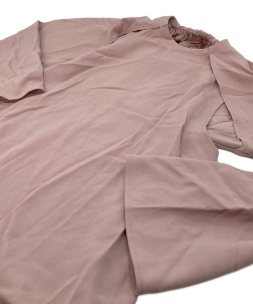 BACCA（バッカ）BACCA (バッカ) ジョーゼットサテン 2WAYポンチョブラウス ピンク サイズ:36の古着・服飾アイテム