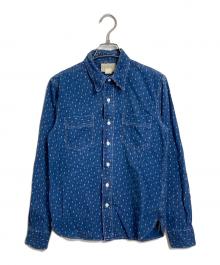 RRL（ダブルアールエル）の古着「インディゴドットシャツ　コットンシャツ」｜インディゴ
