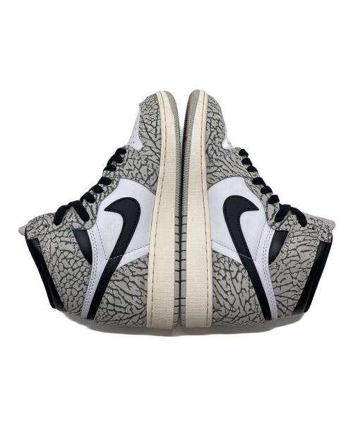 NIKE（ナイキ）NIKE (ナイキ) ORDAN BRAND GS Air Jordan 1 High OG White Cement  エアジョーダン1 ハイ OG 'ホワイト セメント'  グレー×ブラック サイズ: US5の古着・服飾アイテム