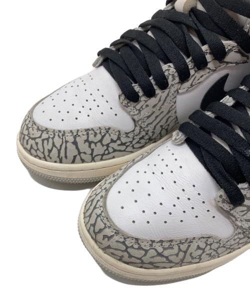 NIKE（ナイキ）NIKE (ナイキ) ORDAN BRAND GS Air Jordan 1 High OG White Cement  エアジョーダン1 ハイ OG 'ホワイト セメント'  グレー×ブラック サイズ: US5の古着・服飾アイテム