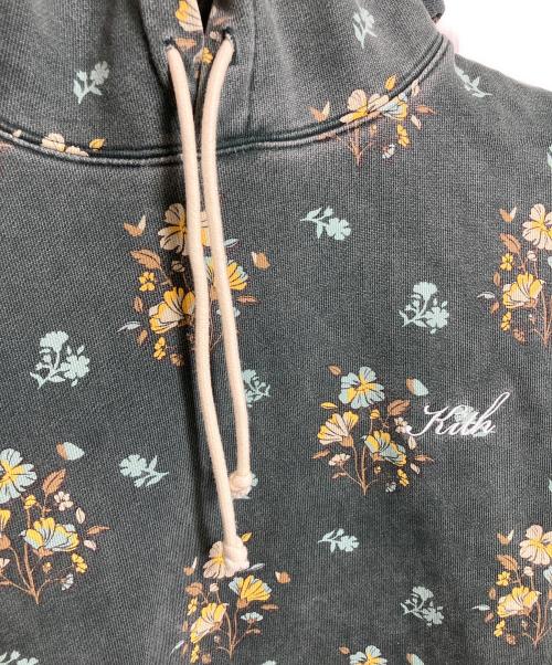 KITH（キス）KITH (キス) 22SS Botanical Floral Hoodie ヴィンテージ加工パーカー　ボタニカルフローラルパーカー　花柄 グリーン サイズ:実寸参照の古着・服飾アイテム