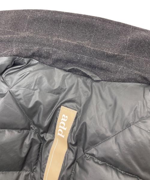 add（エーディーディー）ADD (エーディーディー) チェスターウールダウンコート　ダウンコート　チェスターコート グレー サイズ:46の古着・服飾アイテム