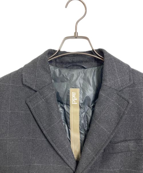 add（エーディーディー）ADD (エーディーディー) チェスターウールダウンコート　ダウンコート　チェスターコート グレー サイズ:46の古着・服飾アイテム