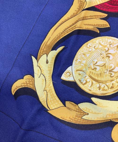 HERMES（エルメス）HERMES (エルメス) スカーフ　カレ90 轡の気品 LE MORS A LA CONETABLE ネイビー サイズ:実寸参照の古着・服飾アイテム