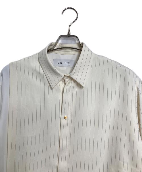 CULLNI（クルニ）CULLNI (クルニ) レイヤードシャツ　ストライプ　デザインシャツ アイボリー サイズ:1の古着・服飾アイテム