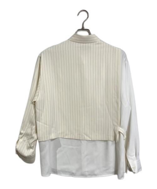 CULLNI（クルニ）CULLNI (クルニ) レイヤードシャツ　ストライプ　デザインシャツ アイボリー サイズ:1の古着・服飾アイテム