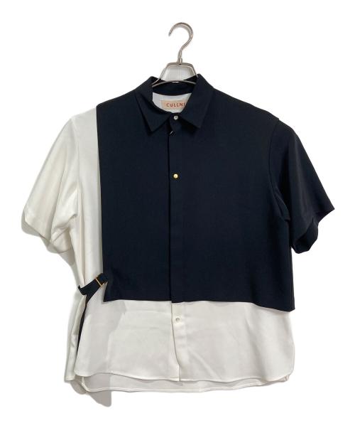 CULLNI（クルニ）CULLNI (クルニ) ドッキングシャツ　半袖シャツ　デザインシャツ　日本製 ブラック サイズ:1の古着・服飾アイテム