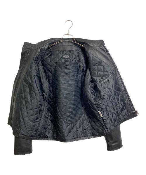 HORN WORKS（ホーンワークス）HORN WORKS (ホーンワークス) シングルライダースジャケット　レザージャケット　バッファロー ブラック サイズ:4Lの古着・服飾アイテム