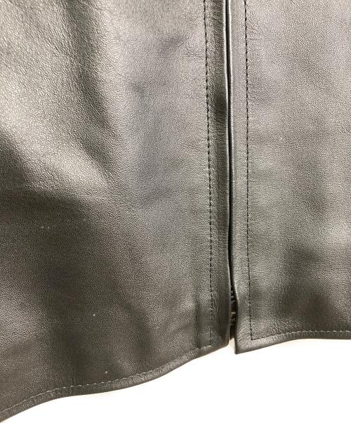 HORN WORKS（ホーンワークス）HORN WORKS (ホーンワークス) シングルライダースジャケット　レザージャケット　バッファロー ブラック サイズ:4Lの古着・服飾アイテム